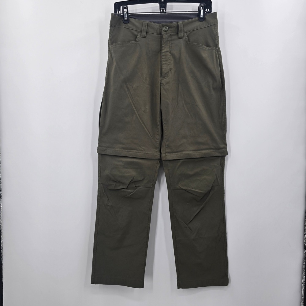 Eddie Bauer Mens Convertible Tech Hiking Pants Olive Green 32x30 Zip Off Cargo